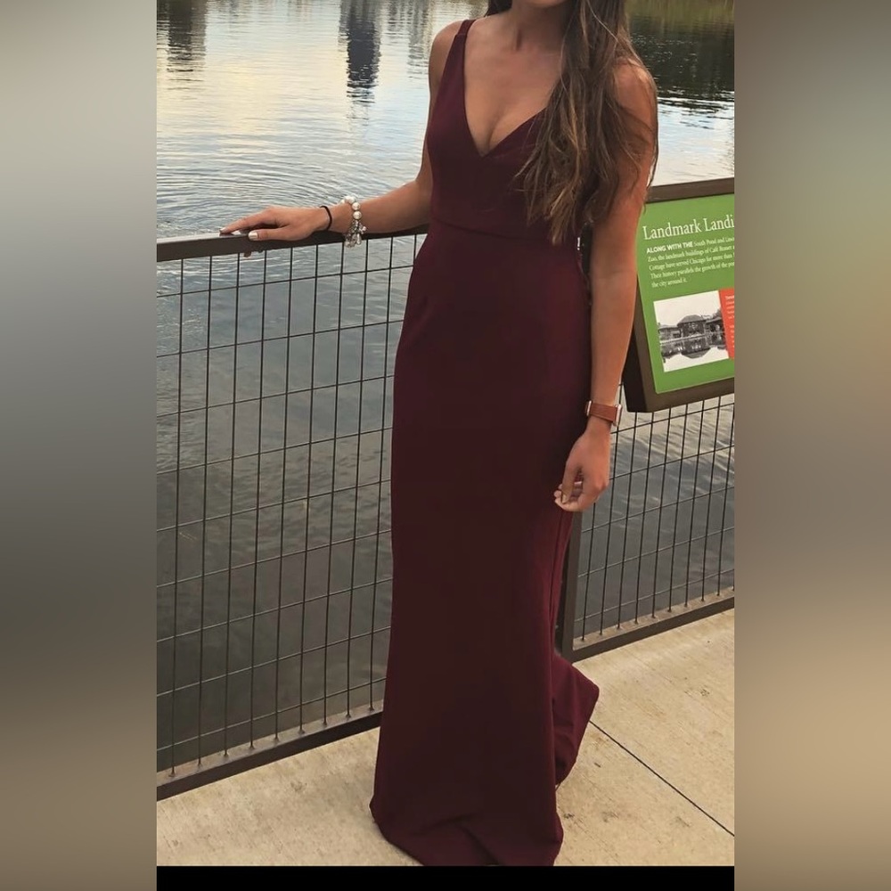 Formal maroon gown